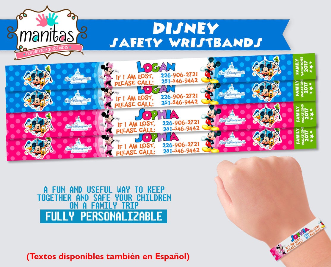 40 pack Walt Disney World Safety Wristbands Child Safety ID