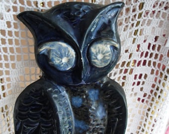 Vintage owls artifact / Atifact / handmade terrace collectors collections of owls, 1970. single owl handmade to hang on the wall