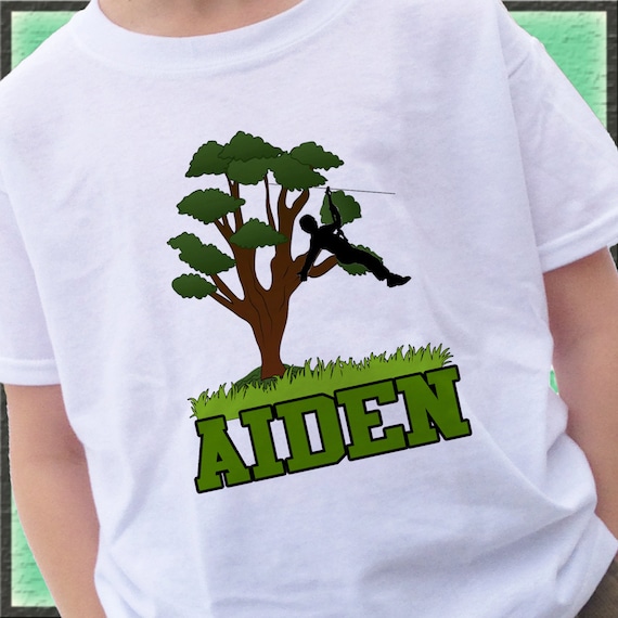 ZIPLINE clothing Zip Line boy or girl Tshirt personalized