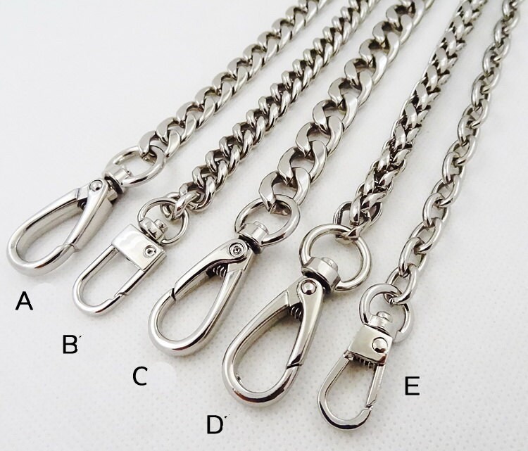 silver chain strap for bag