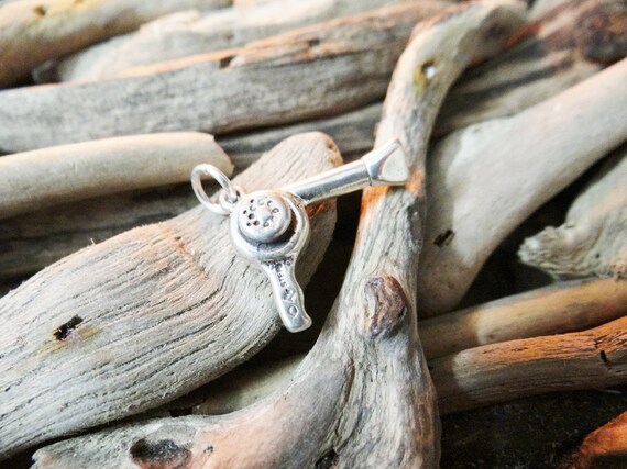 Vintage Sterling Silver .925 Hairdryer Hair Dryer Charm Pendant Hairdresser Hairdressing Hair Dresser Dressing Vintage Stylist Blowdryer