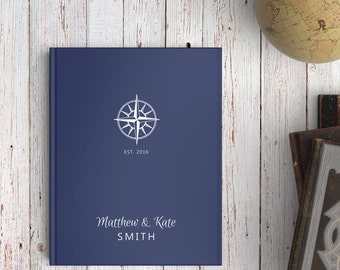 Nautical Wedding Guest Book, Navy Wedding Guest Book, Navy Blue Wedding, Nautical Guest Book, Color Choices Available, GB078