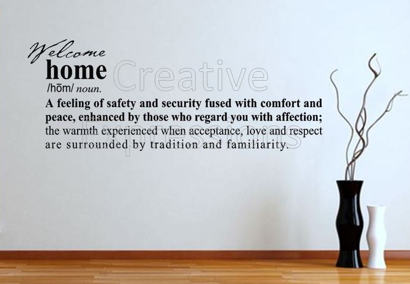 Home Definition Wall Decal Definition of Home Wall Art Vinyl