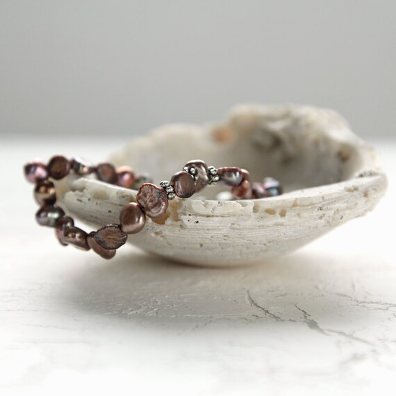 Brown Pearl Bracelet - Freshwater Pearl Bracelet