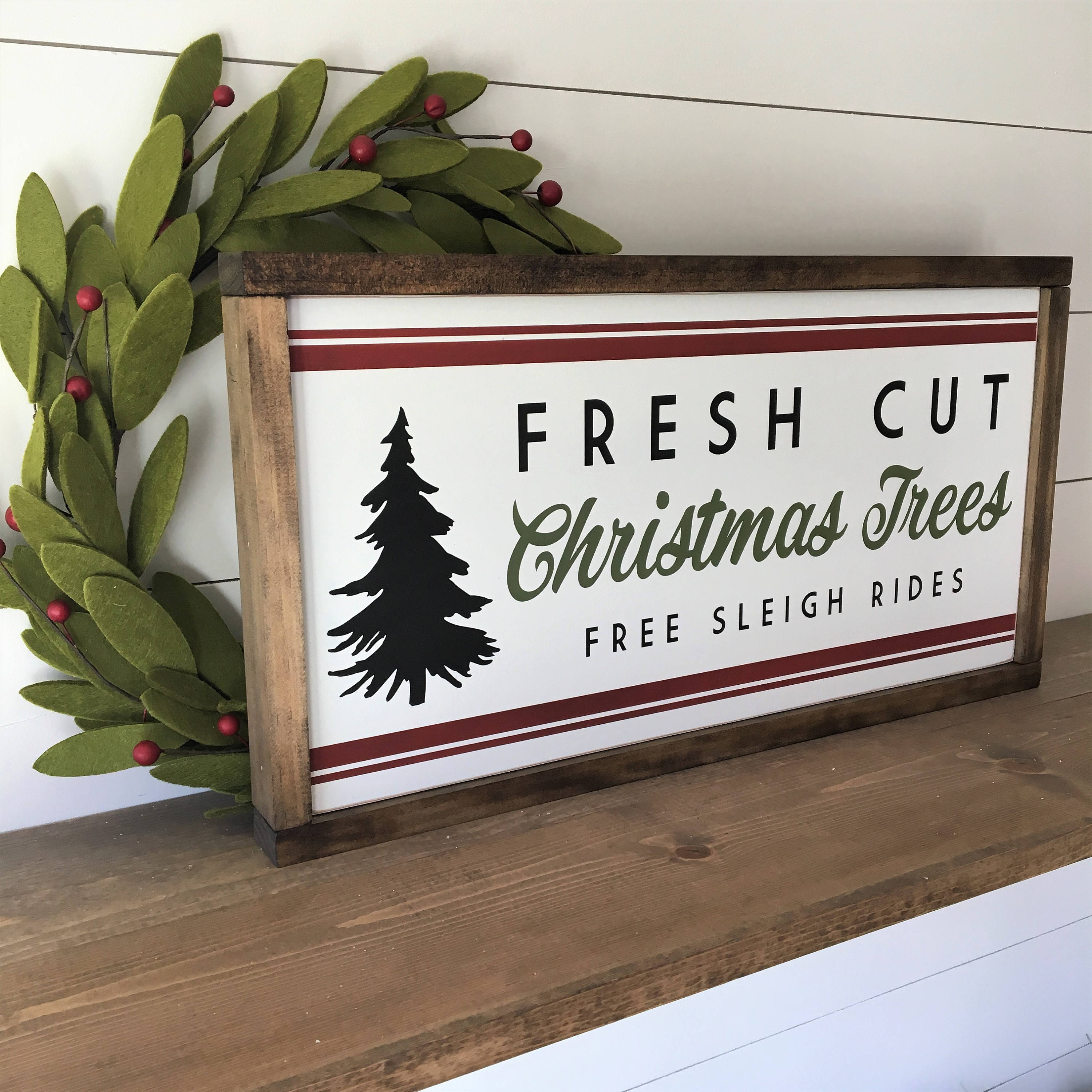 Fresh Cut Christmas Trees Vintage Tree Farm Sign