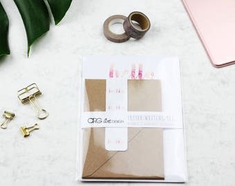 Floral Hello Letter Writing Set | Snailmail Penpals Stationery