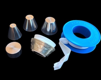 Universal STAINLESS STEEL Stabilizer Folding Cones and Spacer SET for all 1/4" inch - 5/8"+ inch holes in Coin Rings