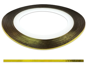 Gold 0.8mm Nail Striping Tape - No Glue Needed! - For Nail Art, Nail Designs and Patterns, Creating Flawless Manicures and Pedicures