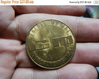 Spring Sale Vintage 1954 General Mortors Coin Token Medal Part of Large Token Collection