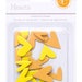 American Craft Shapes - Studio Calico 17-Piece Essentials Heart Chipboard Shapes, Yellow/Orange