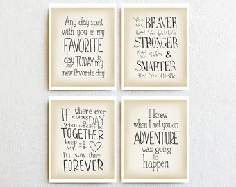 Winnie The Pooh Print Set Of 4 Quotes Wall Art Baby Girl Nursery Decor New Winnie The Pooh Print Set Of 4 Quotes Wall Art Baby Girl Nursery Decor New