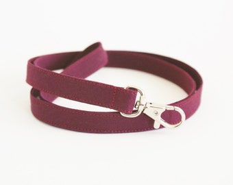 Skinny Burgundy Lanyard - Thin Lanyard with Swivel Clasp - 1/2 Inch Wide - Cute Key Strap - Teacher Lanyard - Plain Maroon - 19.5 Inch Long
