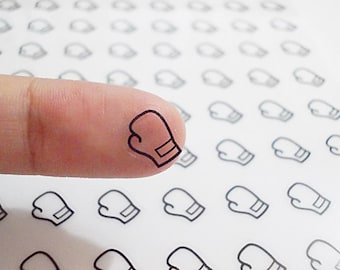 CLEAR Boxing Mitt Planner Stickers, Boxing Stickers, Mitt Stickers, Sport Stickers, Fighter Stickers, Erin Condren Planner Stickers (st258#)
