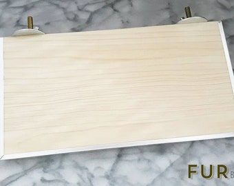 Large Wooden Ledge with aluminum bite proof edge for hamsters, rats, chinchilla, rabbit, sugar glider, squirrel