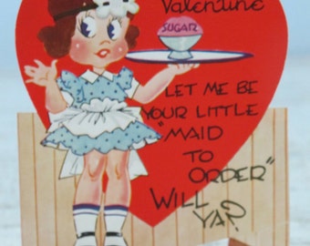 Vintage Valentine Card A-Meri-Card