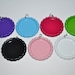 100 Colored Flattened Bottle Cap Pendants, You CHOOSE colors, 100 flattened bottle caps(split rings attached), colored bottle caps, colored