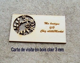 Card CV1 wooden word of your choice