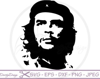 Che Guevara silhoutte SVG files, dxf files Che Guevara, eps files, SVG files for cricut, Cutouts, Clip Art, cutting files, Vector Graphics
