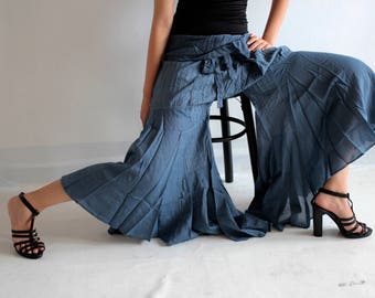 Hippie pants...Black mix silk M,L 148