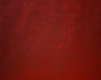 Burgundy Hand Woven Dupioni Raw Silk Multipurpose Drapery Fabric 55" Wide Per Yard