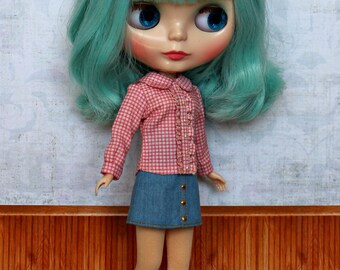 Blythe Top, Gingham Blouse with collar