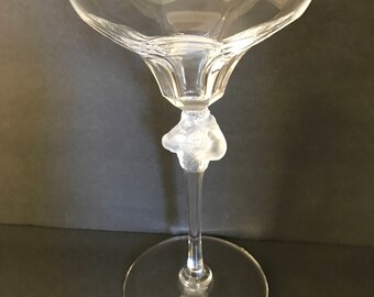 Lalique Crystal "Roxane" Candleholder