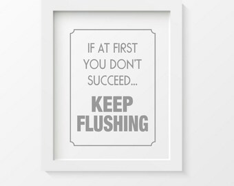 funny bathroom print funny quote shit happens roll with it