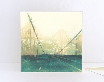 Foggy Bridge, Edinburgh, Scotland - Greeting Card