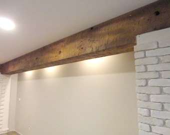 Hand Hewn Barn Beam, Box Beam, Pine Wood, Made to Order, Pricing per Lineal Foot