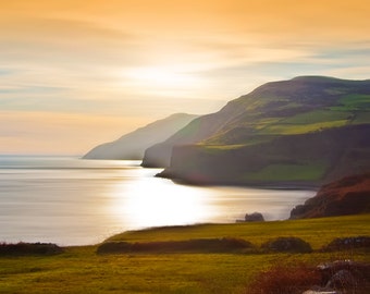 Ireland Photography, Irish Coast, Irish Coastal Print, Coast of Ireland, Irish Sunset, Ireland, Irish photo, Emerald Isle Photo, Irish Hills