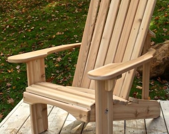 Classic Cedar Adirondack Chair - Handmade by Ozark Mountain Furniture