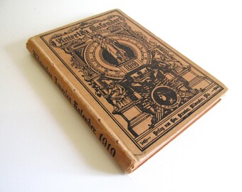 Antique German Milwaukee America Calendar Salvaged 1919 Aged Paper Ephemera