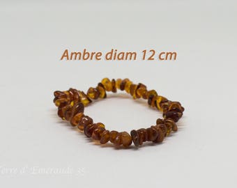 Amber chips bracelet small wrist