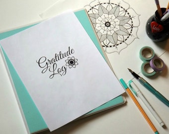 Gratitude Log - Instant Download