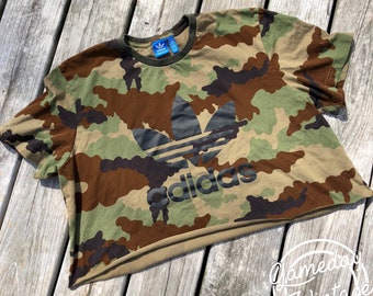 adidas camo crop top