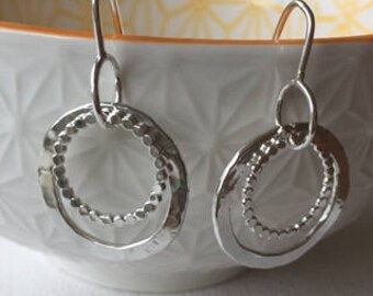 handmade silver dangly earrings