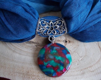 loop scarf or headscarf in polymer clay jewelry