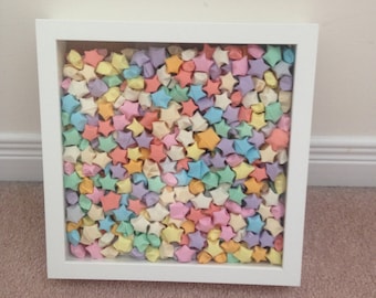 500 Origami Stars in a Shadowbox