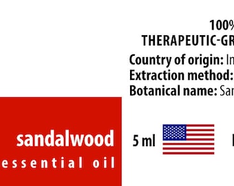 Sandalwood 100% Essential Oil from India 5ml