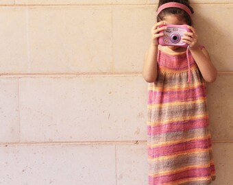 Tella Dress knitting pattern for girls pdf INSTANT download