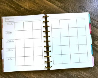Happy Planner Teacher Monthly/Weekly Lesson Plan Simple Classic and BIG{Printable}