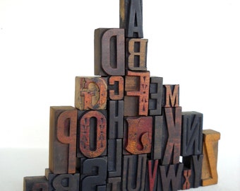 A to Z - Vintage Letterpress Wood Type Collection -VG107