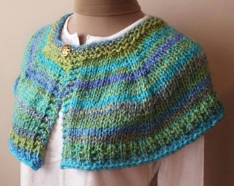 PDF Knitting PATTERN for Capelet Shoulder Shawl Shawlette Immediate Download