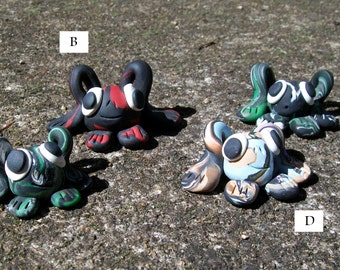 Frogs - Polymer Ornaments (Group 3)