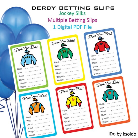 Kentucky Derby Betting Slips Derby Preakness Belmont