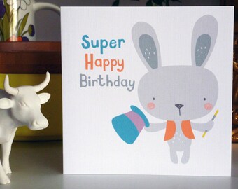 Foxy in Mittens Birthday Card