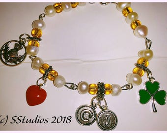 Claire and Jamie charm bracelet