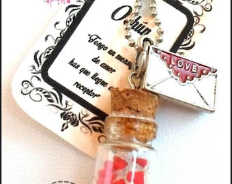 Amulet of love Valentine hearts, love letter