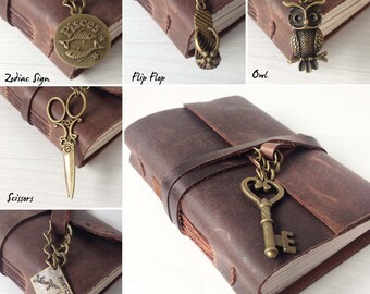 Charm add on for leather journal orders
