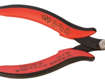 Micro Angled Flush Cutters Pliers Tool, Italian bypass cutters, side cutters, made in Italy, cuts up to 22 gauge wire, tol0369